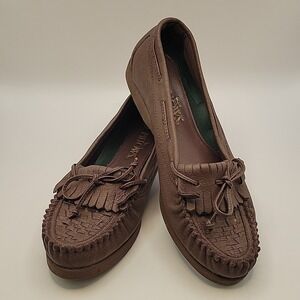 Vintage PILLOWS Jessie A Leather Loafers Women's 9.5 Comfort Slip On Brown